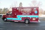 left side view reading \"Berkley Fire/Rescue Ambulance, Advanced Life Support, 911\"