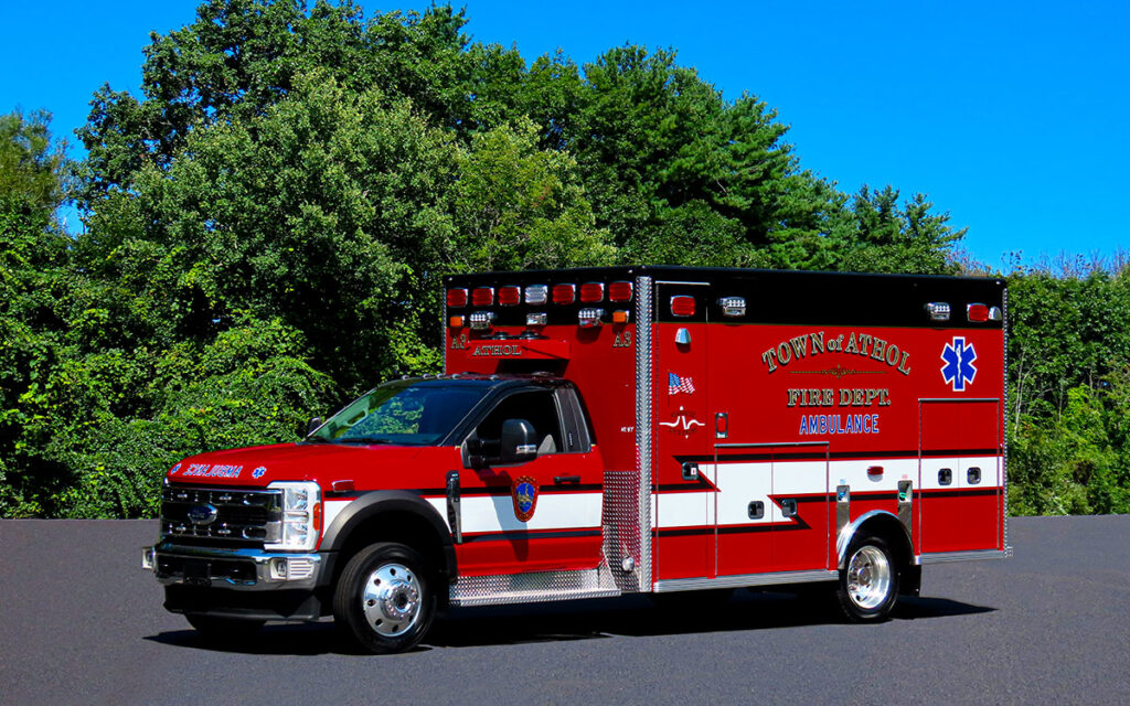 Delivered to the Town of Athol Fire Department - their new Life Line "Superliner" 2023 Ford F550 4x4.