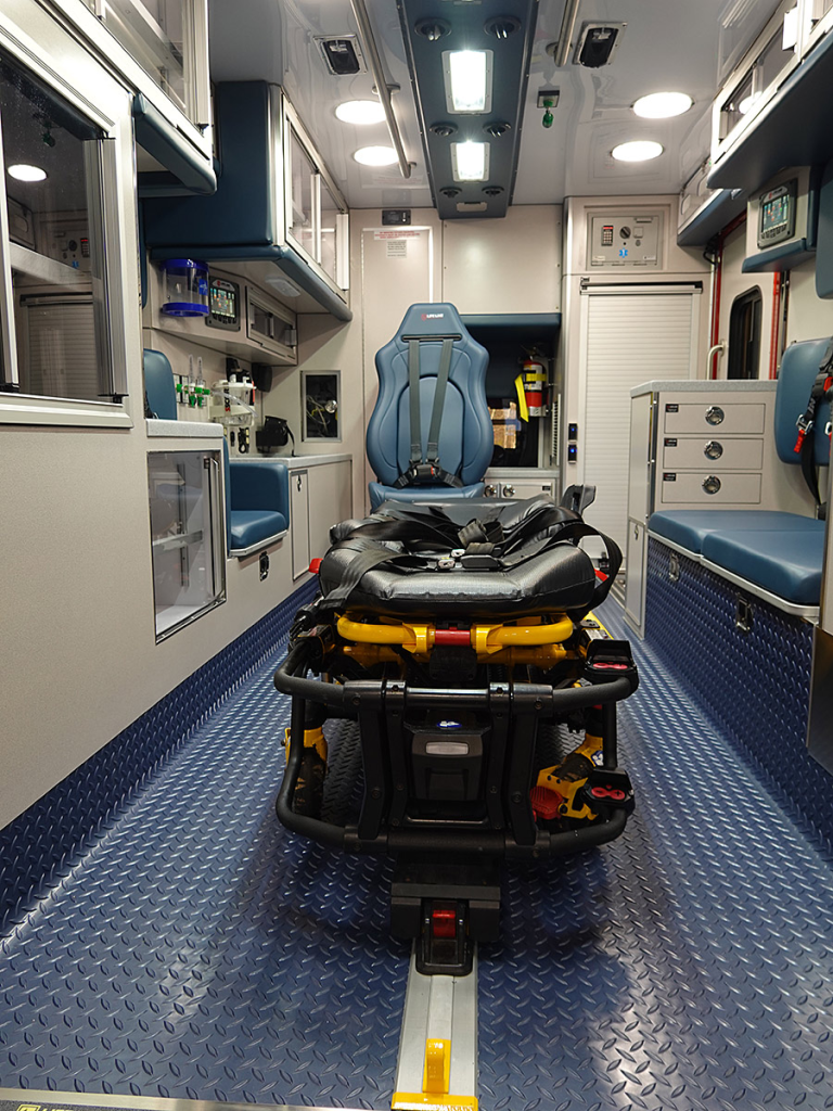 Close up look of the patient care area.