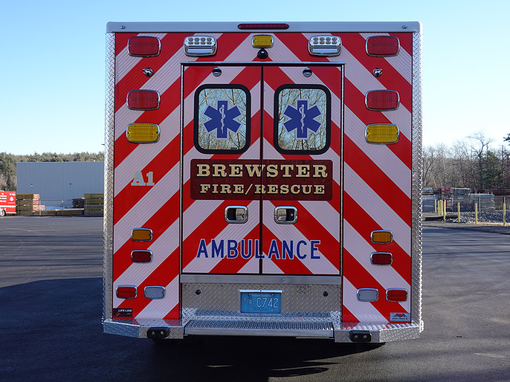 The closed back doors.