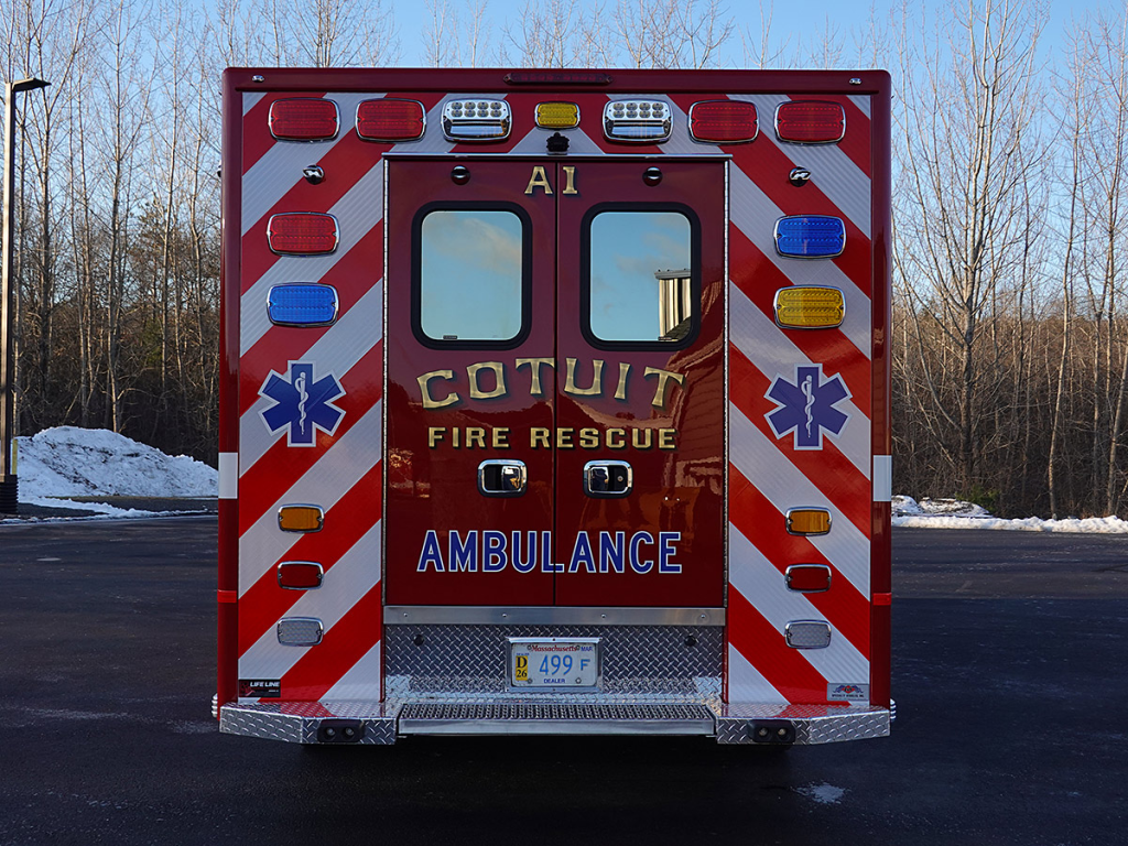 The closed back doors.