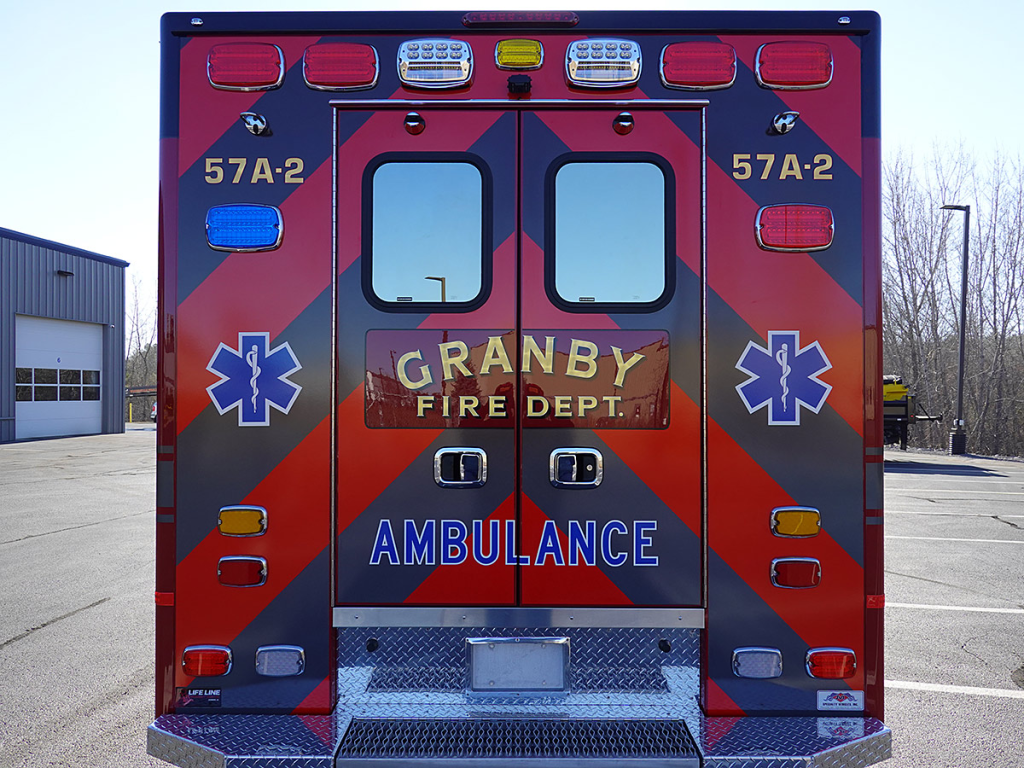 The closed back doors.