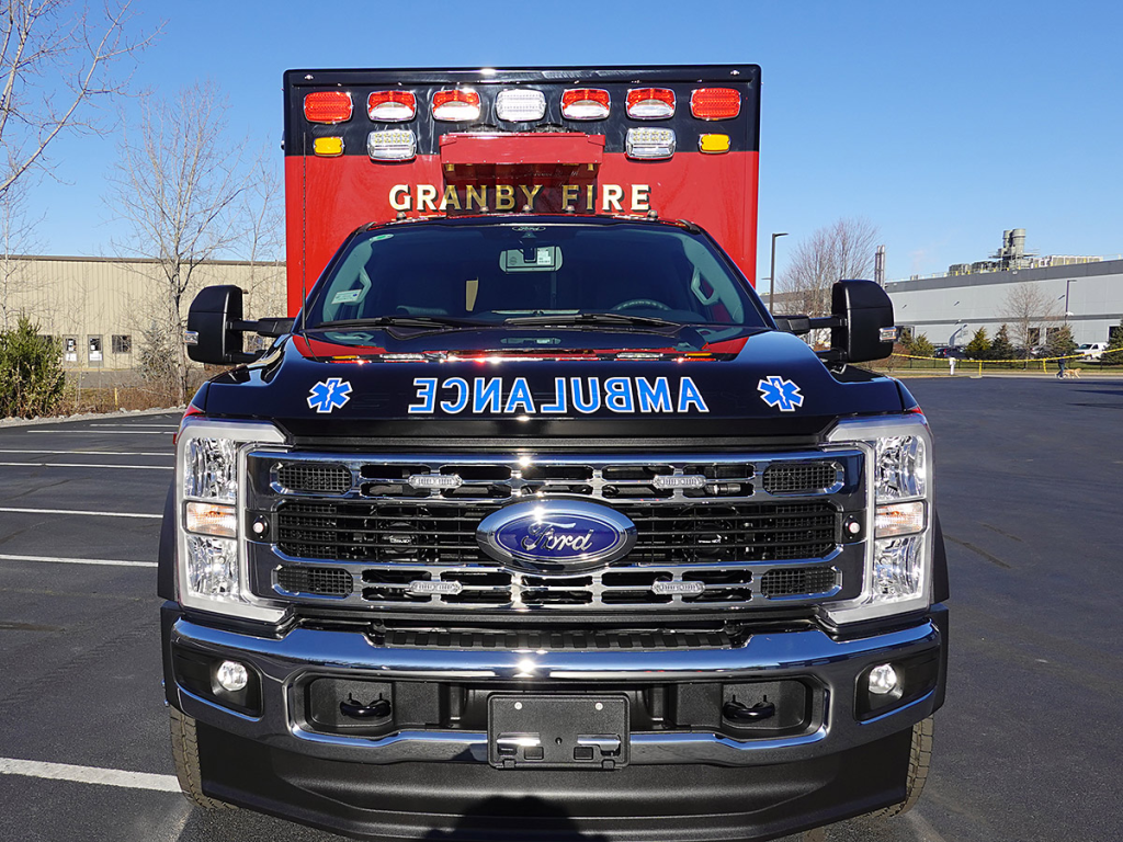 The front end of the new rescue vehicle.