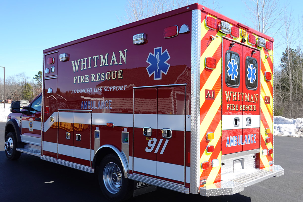 Angled driver side view towards the back end.