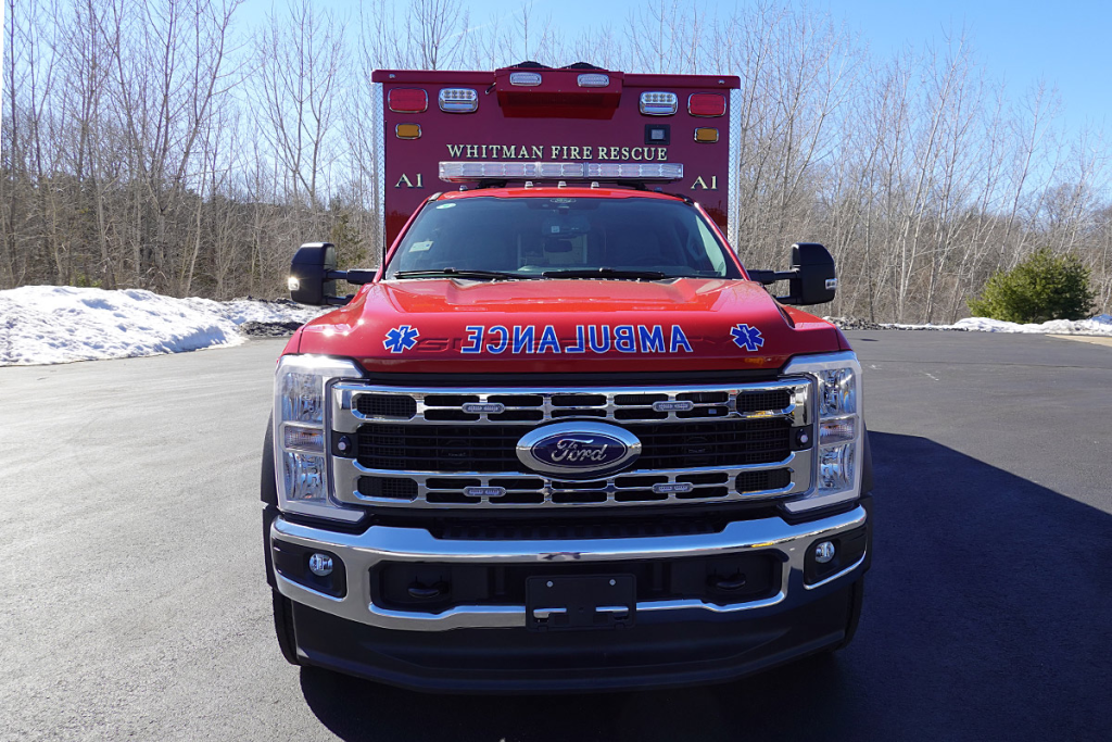 Straight on view of the front end.