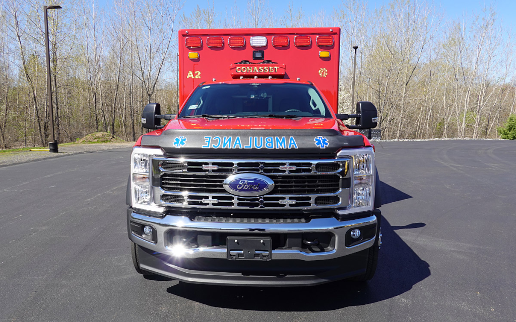 The front end of the new ambulance.