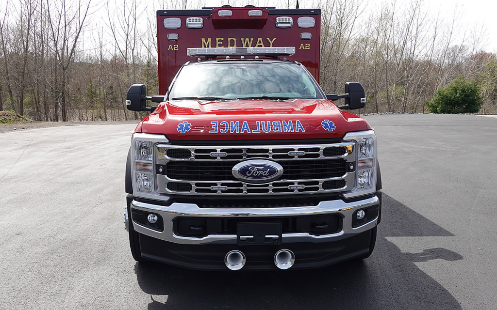 Front end view of the new rescue vehicle.
