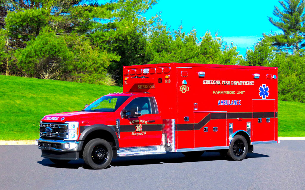 The Seekonk MA Fire Department's new rescue vehicle. A Life Line "Superliner" 2026 Ford F550 4x4.