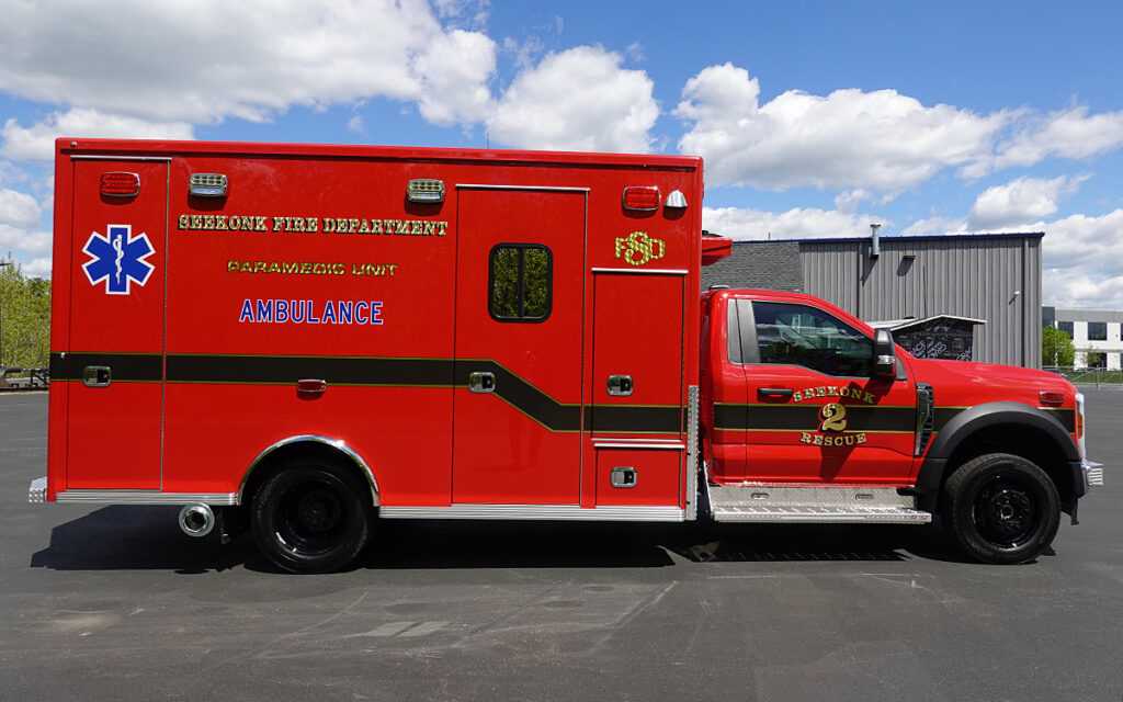 The Seekonk MA Fire Department's new rescue vehicle. A Life Line "Superliner" 2026 Ford F550 4x4.