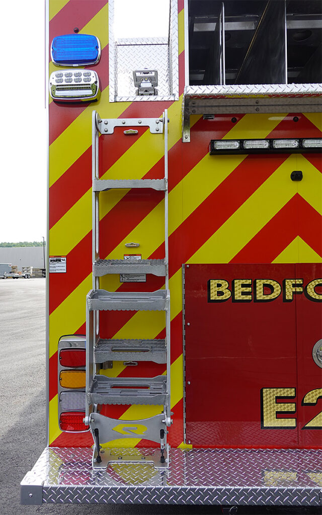 Ladder on the back end.