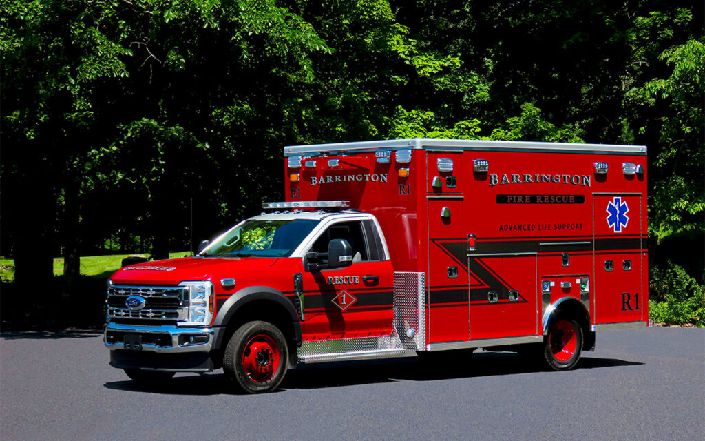 The Barrington RI Fire Department's new Life Line "Superliner - 2026 Ford F550 4x4.
