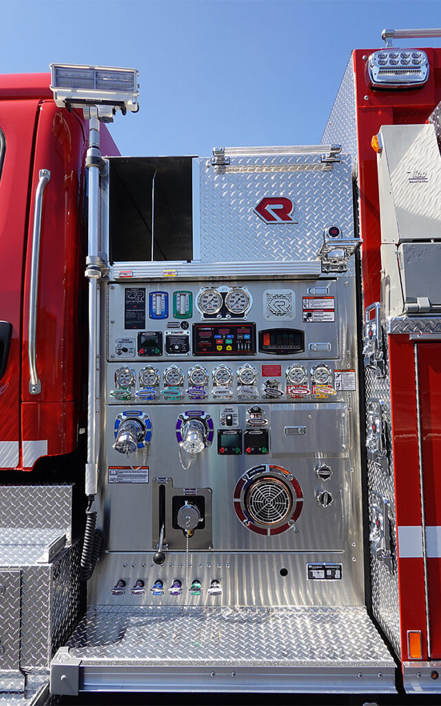 Outside instrument panel.