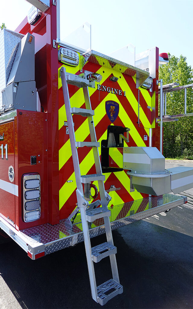The back end with step ladder.