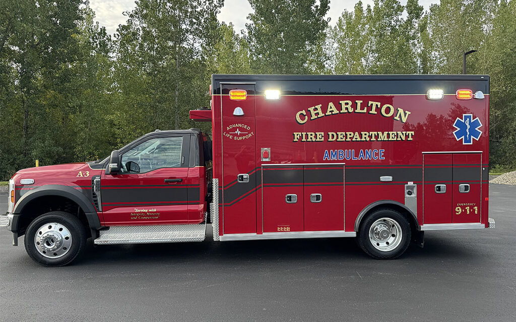Charlton Fire Department's new rescue vehicle. A Life Line "Superliner" - 2024 Ford F550 4x4.