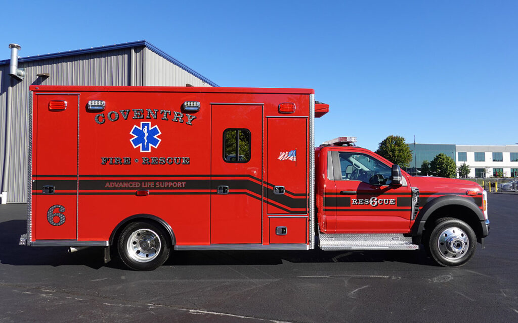 Full passenger side view of the new rescue.