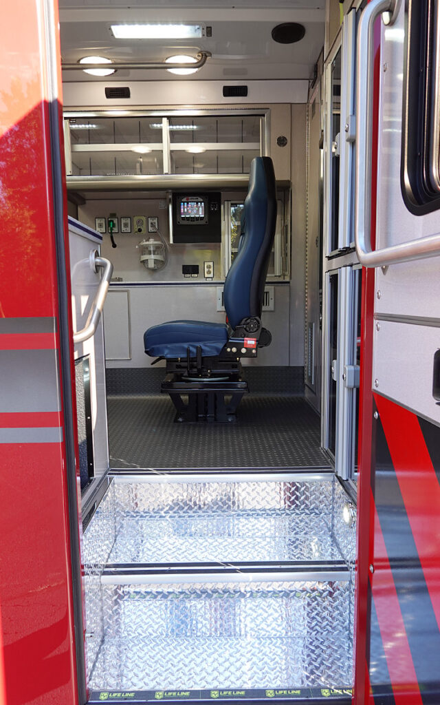 The side door to the patient care area.