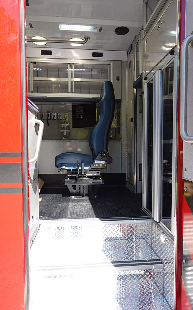 The side door to the patient care area.