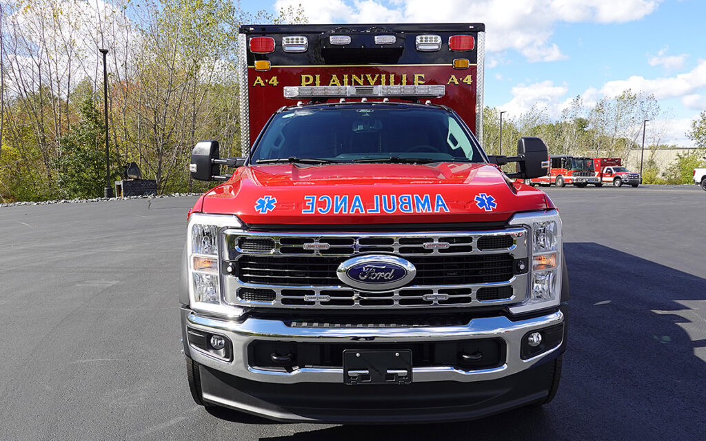 The front end of the new ambulance.
