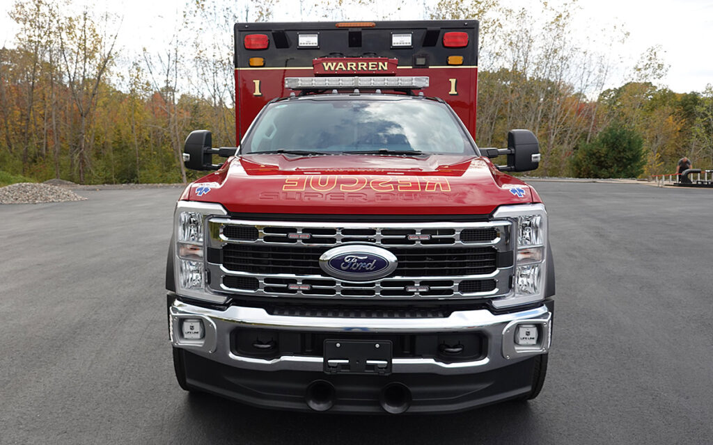 The front end of the new ambulance.